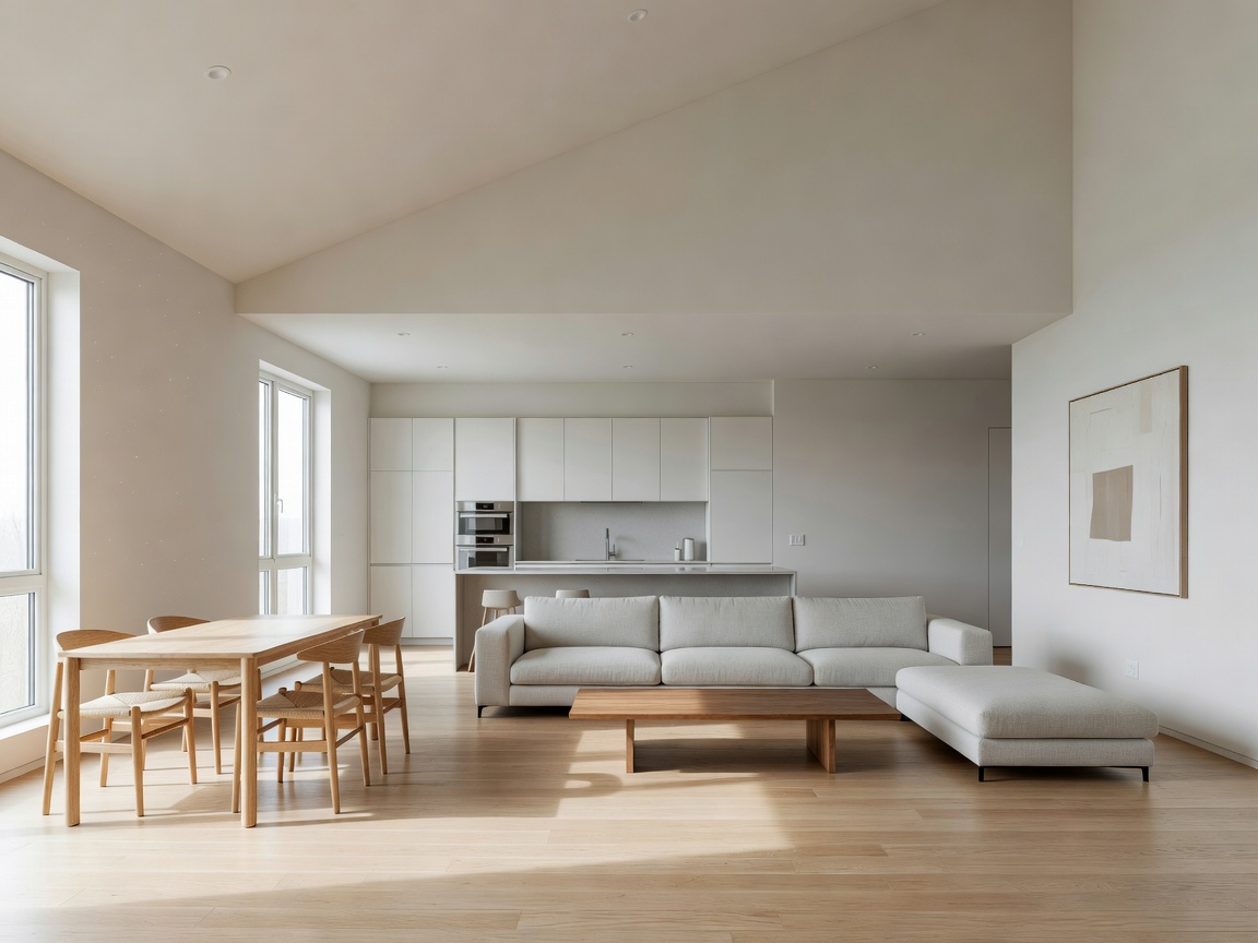 Bright and spacious residential interior apartment