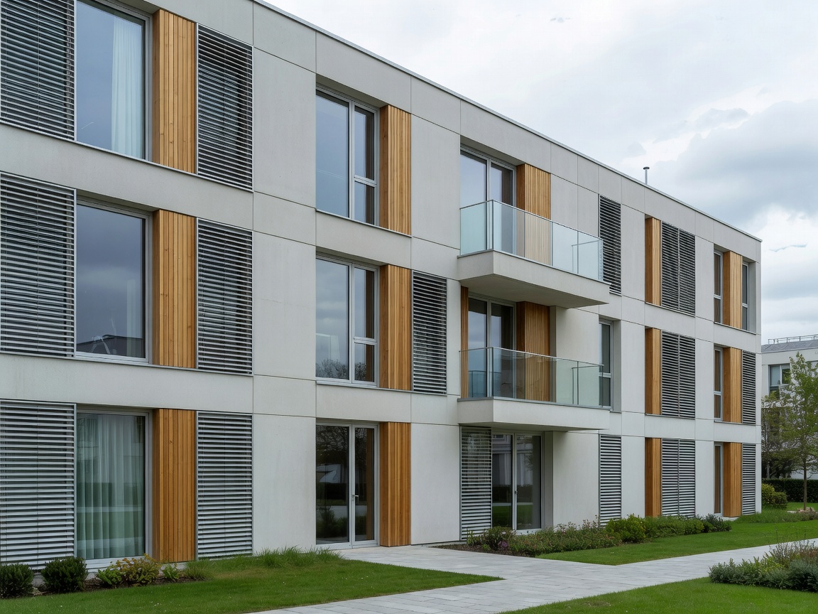 Contemporary European residential apartment building